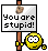 you are estupid